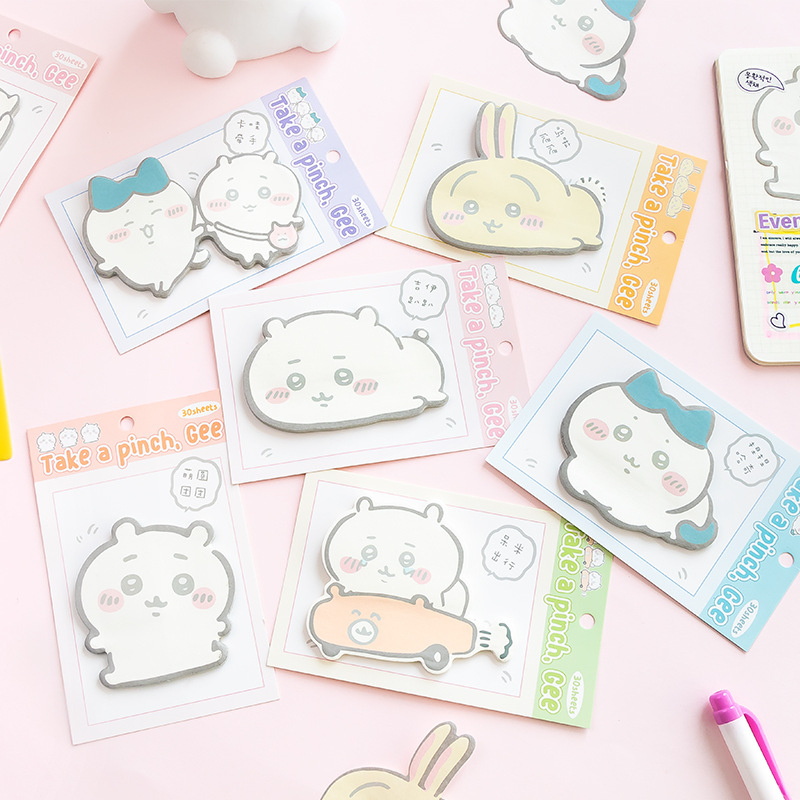 Memo Pad Sticky - Cute Chiikawa Shaped Sticky Notes 30