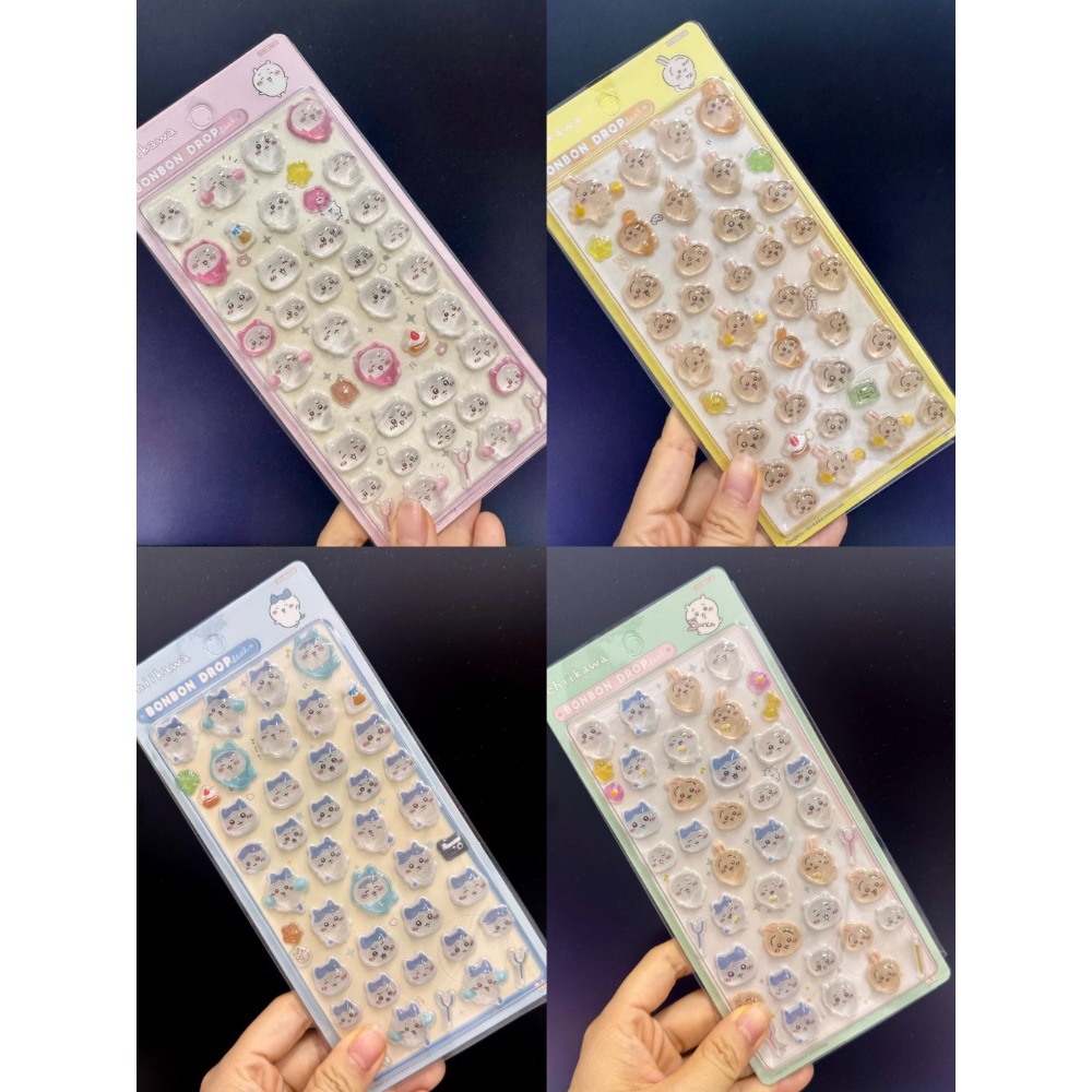 Memo Pad Sticky - 3D Cute 1/4pcs Crystal Stickers Chiikawa