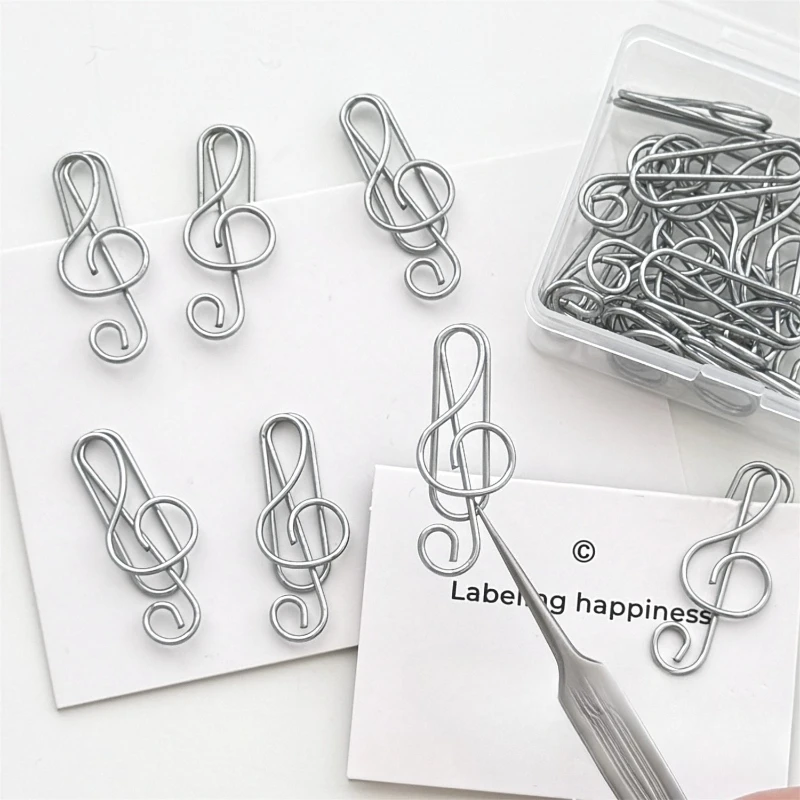 20/50pcs Musical Note Metal Pa - огляд і ціна Office Supply Office Stationery Items