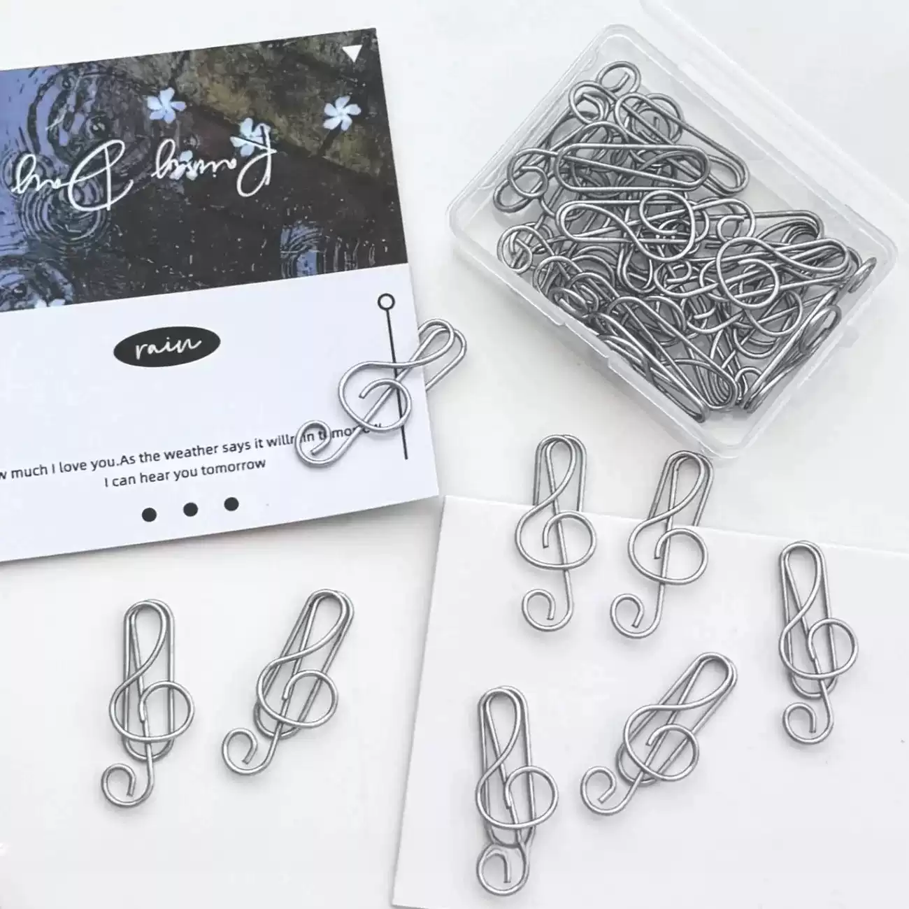 20/50pcs Musical Note Metal Pa - огляд і ціна Office Supply Office Stationery Items