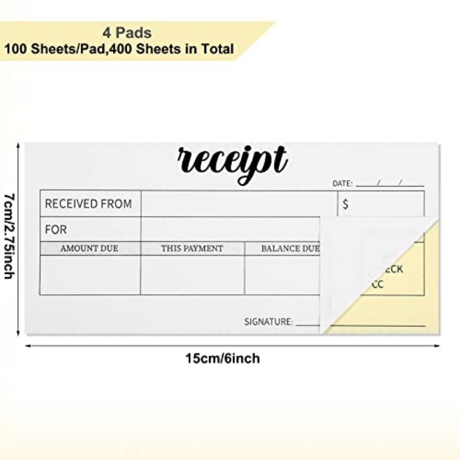 4 Pieces Receipt Books Carbonl - огляд і ціна Carbon Copy Book