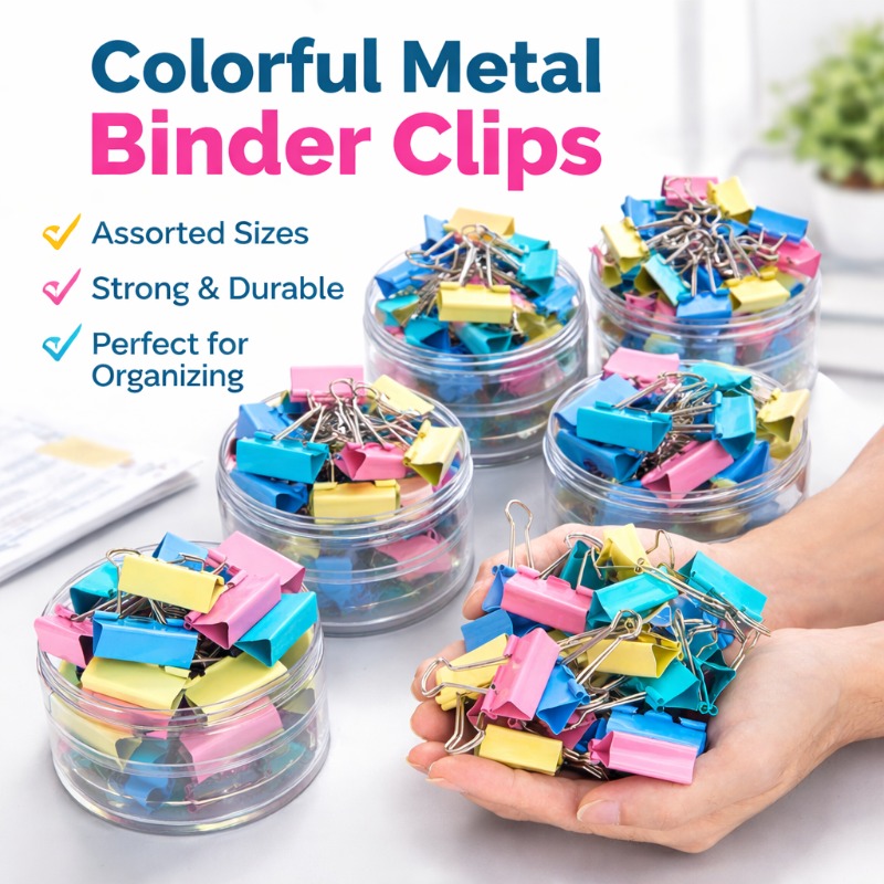 Colorful Metal Binder Clips, A - огляд і ціна Binder Clip Assorted