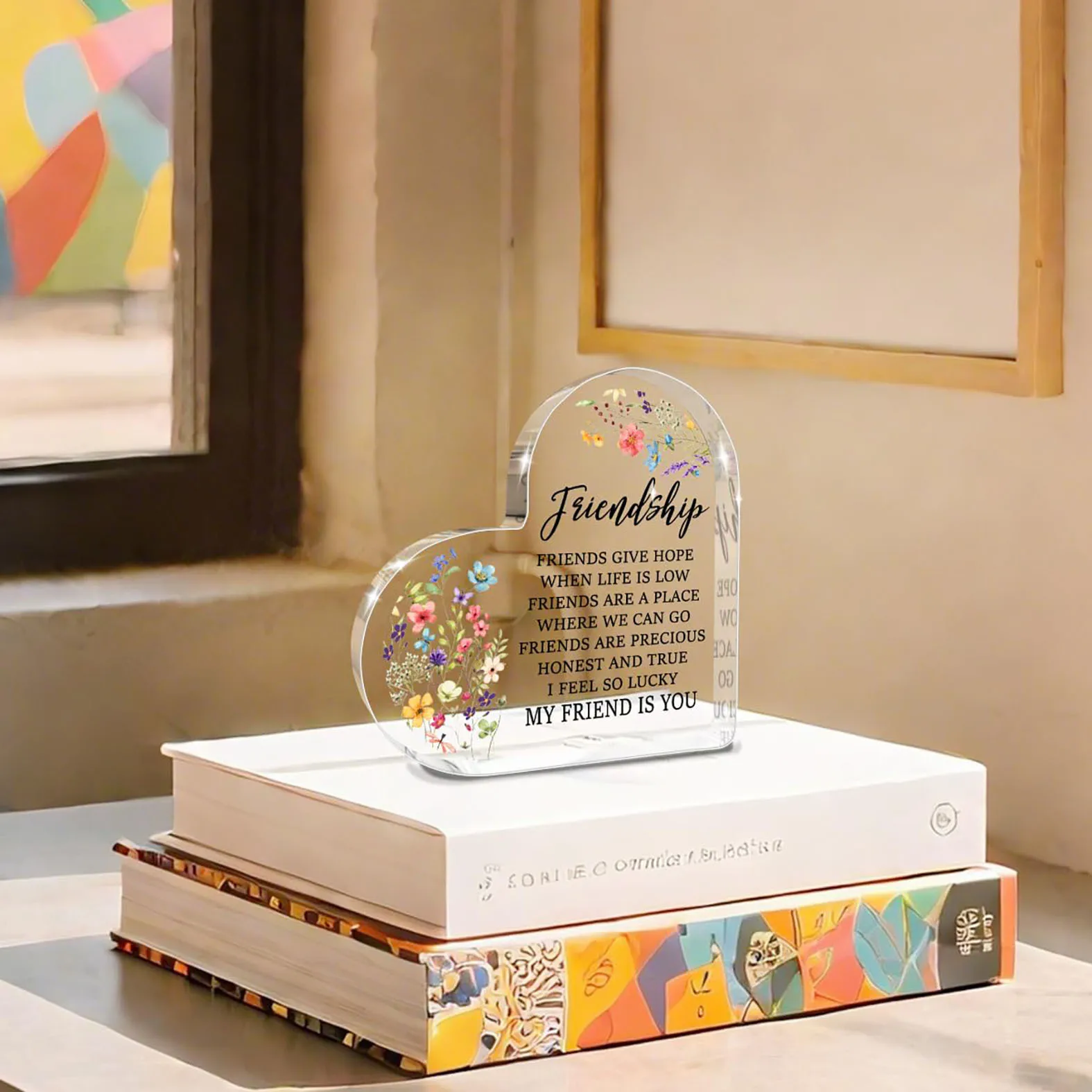 Heart-Shaped Acrylic Friendshi - огляд і ціна Desk Name Plate