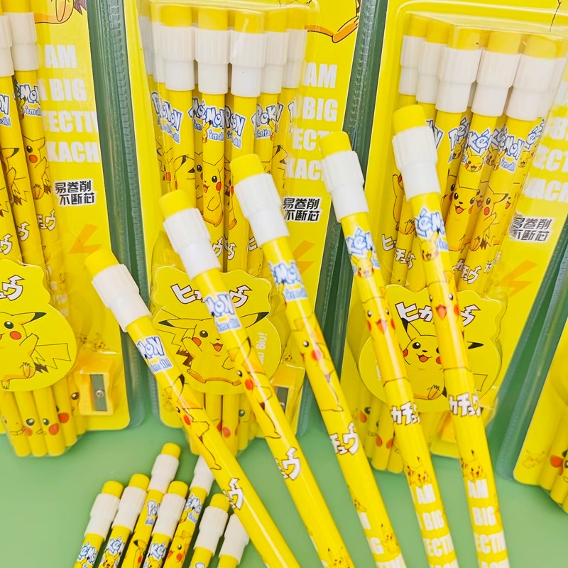 12pcs pokemon pencil with Eras - огляд і ціна Office Supply Office Stationery Items