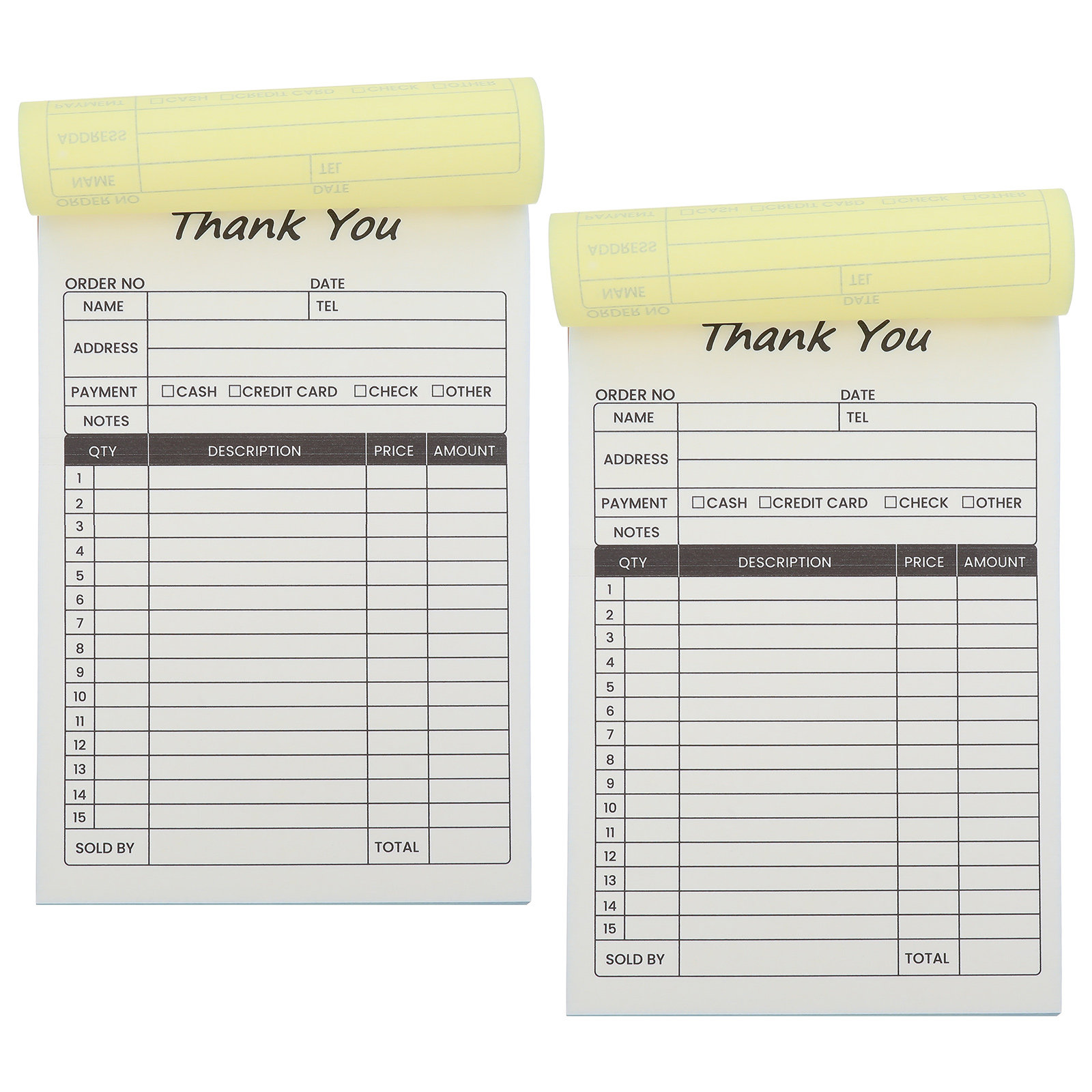 2Pcs 2-Part Invoice Receipt Bo - огляд і ціна Carbon Copy Book