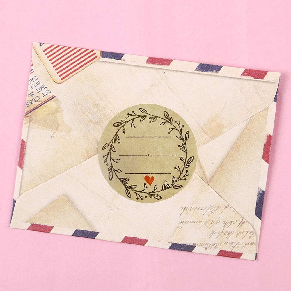 500 PCs/roll 1 inch kraft pape - огляд і ціна Letter Envelope Kraft